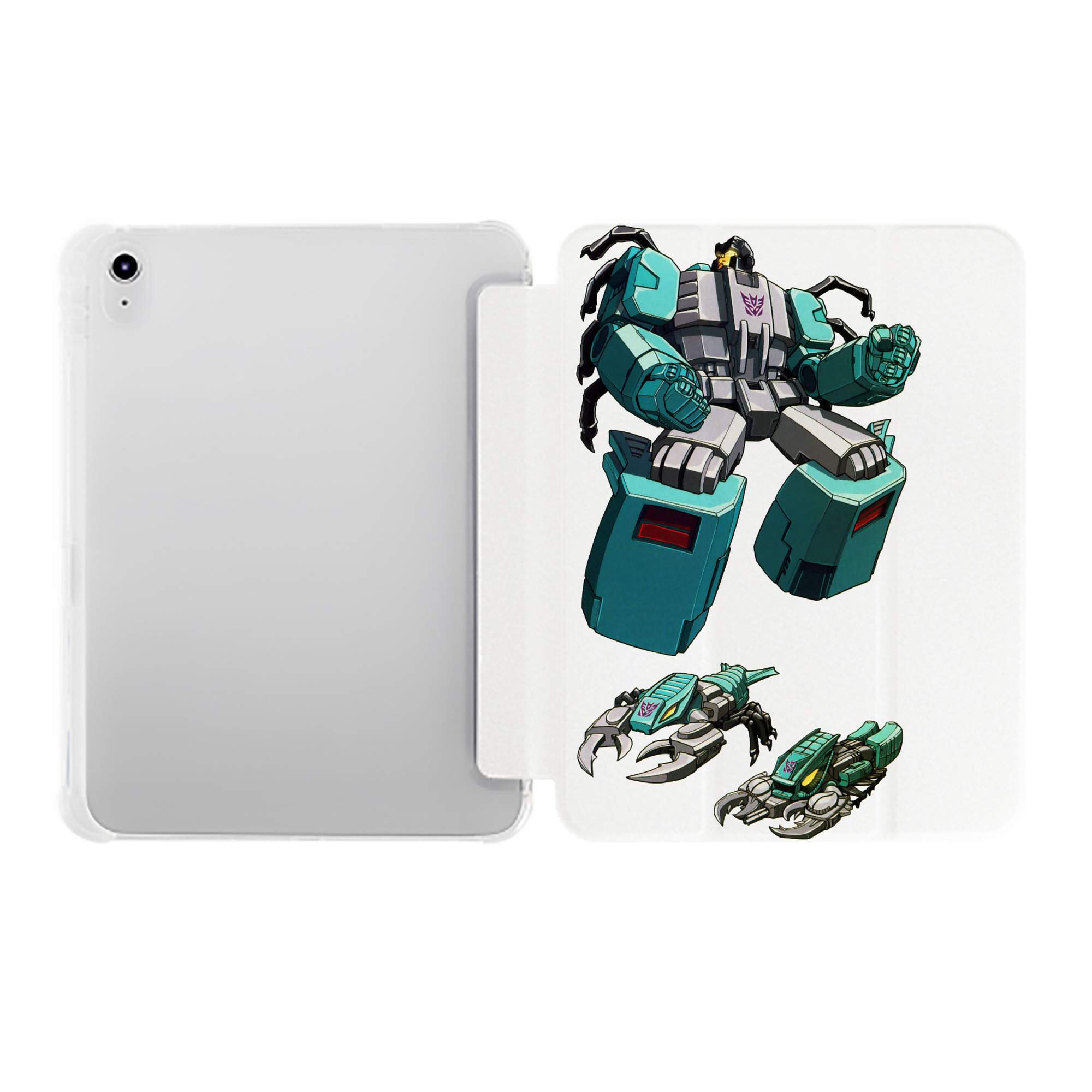 （画像用）  IPad ケース ペン収納付き 三つ折りスタンド PUレザー×シリコン 対応機種9.5/10.5/10.9インチ